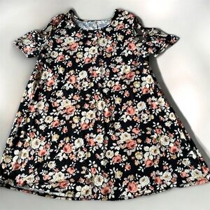 Chic Black Floral Midi Dress